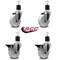 Service Caster 4'' Nylon Wheel Swivel 1-7/8'' Expanding Stem Caster Set 2 Brakes, 4PK SCC-EX20S414-NYS-2-PLB-2-178 - alternate 4